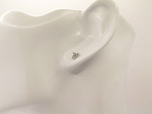 Cargar imagen en el visor de la galería, MINI FLOR CIRCONES ENCHAPADOS EN ORO BLANCO
