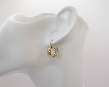 Cargar imagen en el visor de la galería, ARGOLLAS BOTE CLÁSICAS ENCHAPADAS EN ORO