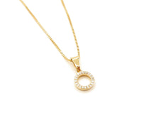 Cargar imagen en el visor de la galería, COLLAR ARO DE CIRCONES ENCHAPADO EN ORO