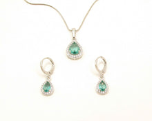 Cargar imagen en el visor de la galería, CONJUNTO TURMALINA ENCHAPADO EN ORO BLANCO