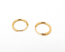 Cargar imagen en el visor de la galería, ARGOLLA BÁSICA 15MM ENCHAPADA EN ORO