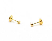 Cargar imagen en el visor de la galería, ABRIDORES ESFERA LISA 2 MM ENCHAPADO EN ORO