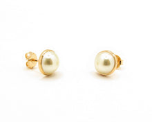 Cargar imagen en el visor de la galería, PERLAS BIG 9 MM ENCHAPADO EN ORO