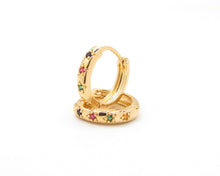 Cargar imagen en el visor de la galería, ARGOLLAS COLOR THICK ENCHAPADAS EN ORO 17MM