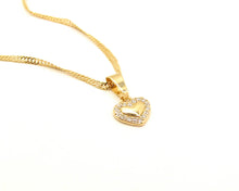 Cargar imagen en el visor de la galería, COLLAR CORAZÓN CIRCÓN ENCHAPADO EN ORO