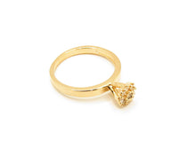 Cargar imagen en el visor de la galería, ANILLO SOLITARIO ROSETA ENCHAPADO EN ORO