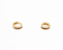 Cargar imagen en el visor de la galería, ARGOLLAS CLICK COLORES ENCHAPADAS EN ORO