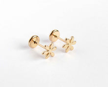 Cargar imagen en el visor de la galería, ABRIDORES FLOR LISA ENCHAPADOS EN ORO