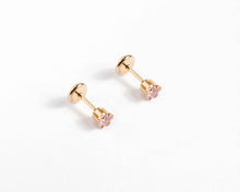 Cargar imagen en el visor de la galería, ABRIDORES PUNTO ROSADO ENCHAPADO EN ORO