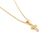 Cargar imagen en el visor de la galería, COLLAR CRUZ DE CIRCONES ENCHAPADO EN ORO