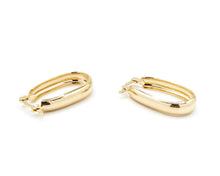 Cargar imagen en el visor de la galería, ARGOLLAS OVALADAS ENCHAPADAS EN ORO