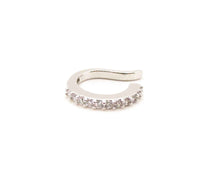 Cargar imagen en el visor de la galería, EAR CUFF CIRCONES ENCHAPADO EN ORO BLANCO