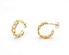 Cargar imagen en el visor de la galería, ARGOLLAS DE ESLABONES ENCHAPADAS EN ORO 18K