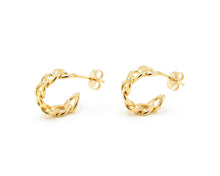 Cargar imagen en el visor de la galería, ARGOLLAS DE ESLABONES ENCHAPADAS EN ORO 18K (Copia)