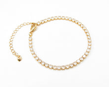 Cargar imagen en el visor de la galería, PULSERA TENNIS DE COLORES ENCHAPADA EN ORO