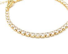 Cargar imagen en el visor de la galería, PULSERA TENNIS DE COLORES ENCHAPADA EN ORO