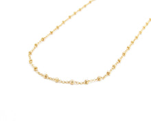 Cargar imagen en el visor de la galería, CADENA LIMADA CON MINI ESFERAS ENCHAPADA EN ORO 18K