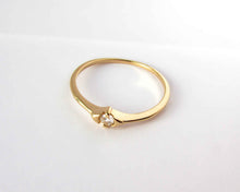 Cargar imagen en el visor de la galería, ANILLO SOLITARIO ENCHAPADO EN ORO