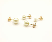 Cargar imagen en el visor de la galería, AROS PERLAS ENCHAPADAS EN ORO