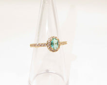 Cargar imagen en el visor de la galería, ANILLO LADY DI TURMALINA ENCHAPADO EN ORO