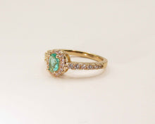 Cargar imagen en el visor de la galería, ANILLO LADY DI TURMALINA ENCHAPADO EN ORO