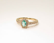 Cargar imagen en el visor de la galería, ANILLO LADY DI TURMALINA ENCHAPADO EN ORO