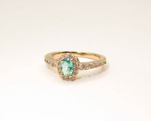 Cargar imagen en el visor de la galería, ANILLO LADY DI TURMALINA ENCHAPADO EN ORO