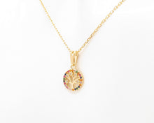 Cargar imagen en el visor de la galería, ARBOL DE LA VIDA COLORES ENCHAPADO EN ORO