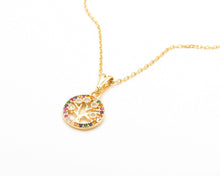 Cargar imagen en el visor de la galería, ARBOL DE LA VIDA COLORES ENCHAPADO EN ORO