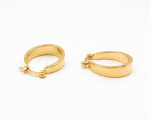 Cargar imagen en el visor de la galería, ARGOLLAS BOTE ITALIANO ENCHAPADAS EN ORO