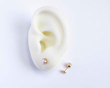 Cargar imagen en el visor de la galería, ABRIDORES PERLAS CANASTILLO ENCHAPADO EN ORO