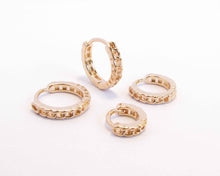 Cargar imagen en el visor de la galería, TRIO ARGOLLA CADENA MINI ENCHAPADO EN ORO