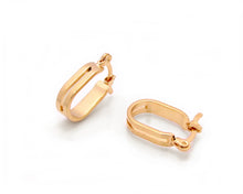 Cargar imagen en el visor de la galería, ARGOLLAS OVAL ENCHAPADAS EN ORO