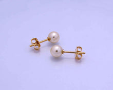Cargar imagen en el visor de la galería, AROS PERLAS ENCHAPADAS EN ORO