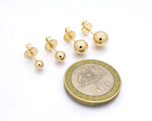 Cargar imagen en el visor de la galería, AROS ESFERAS GOLD ENCHAPADOS EN ORO