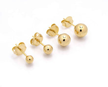 Cargar imagen en el visor de la galería, AROS ESFERAS GOLD ENCHAPADOS EN ORO