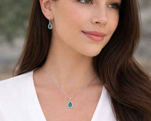 Cargar imagen en el visor de la galería, CONJUNTO TURMALINA ENCHAPADO EN ORO BLANCO
