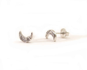 AROS LUNA WHITE ENCHAPADOS EN ORO BLANCO