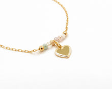 Cargar imagen en el visor de la galería, PULSERA CORAZÓN COLOR ENCHAPADA EN ORO
