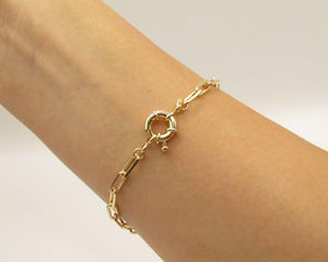 PULSERA TIMÓN ENCHAPADA EN ORO 18K