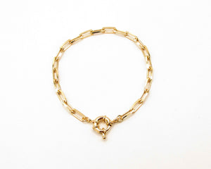 PULSERA TIMÓN ENCHAPADA EN ORO 18K