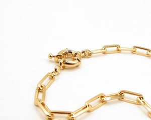 PULSERA TIMÓN ENCHAPADA EN ORO 18K