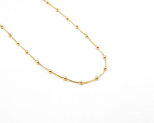 CADENA PELOTAS 1 MM ENCHAPADO EN ORO