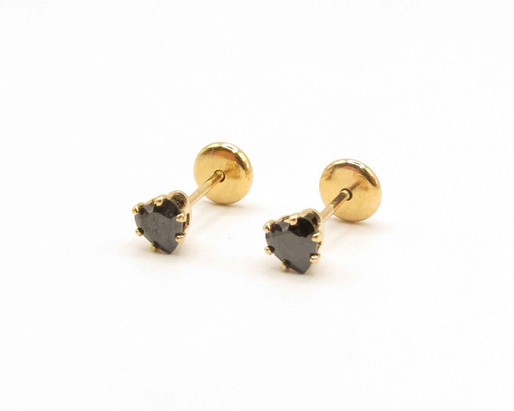 ABRIDORES CORAZÓN NEGRO ENCHAPADO EN ORO