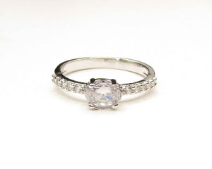 ANILLO HALO ENCHAPADO EN ORO BLANCO