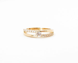 ANILLO PEDRA ENCHAPADO EN ORO