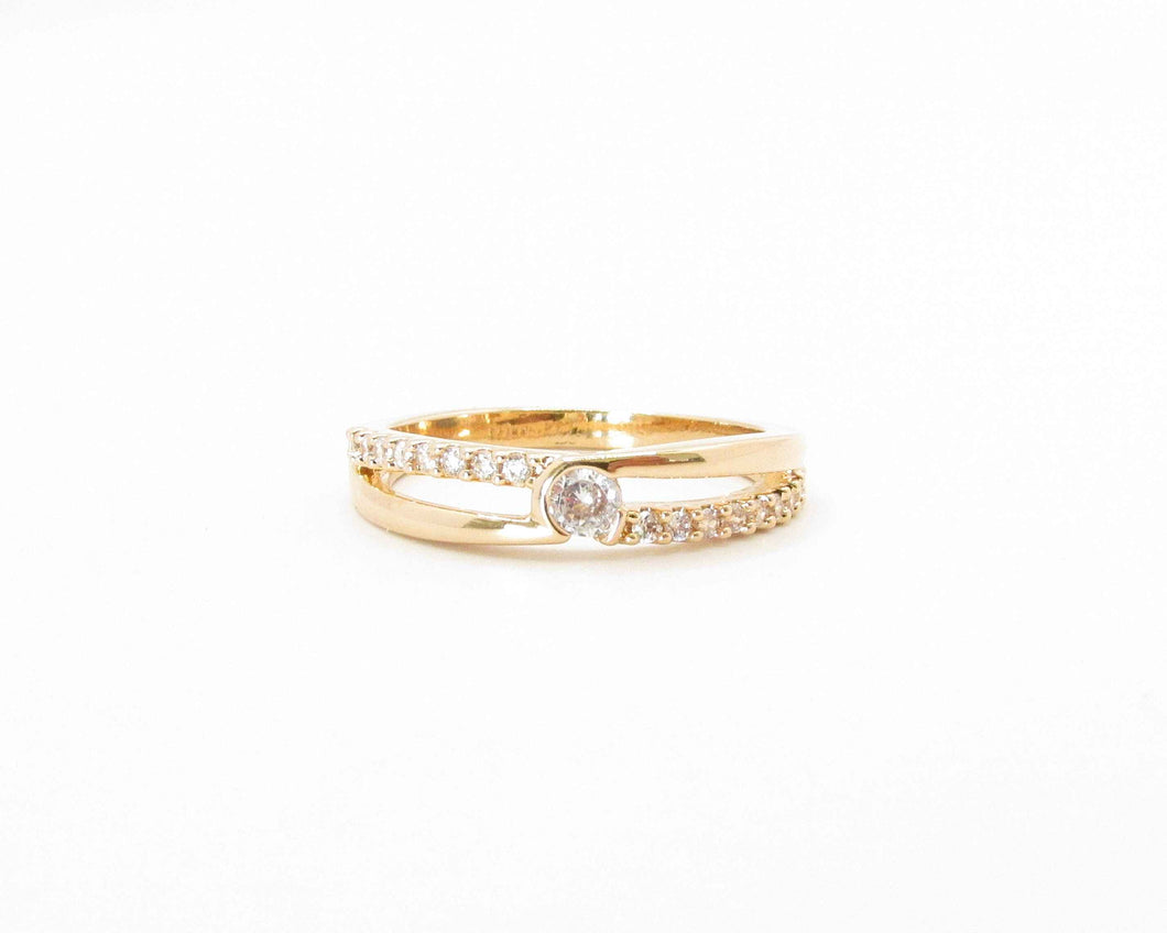 ANILLO PEDRA ENCHAPADO EN ORO