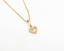 Cargar imagen en el visor de la galería, COLLAR CORAZÓN CIRCÓN ENCHAPADO EN ORO
