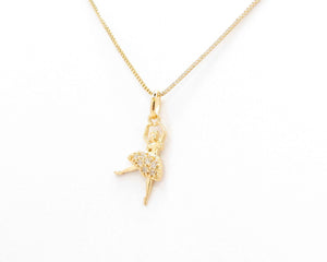 COLLAR BAILARINA ENCHAPADO EN ORO