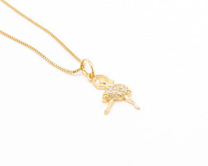 COLLAR BAILARINA ENCHAPADO EN ORO